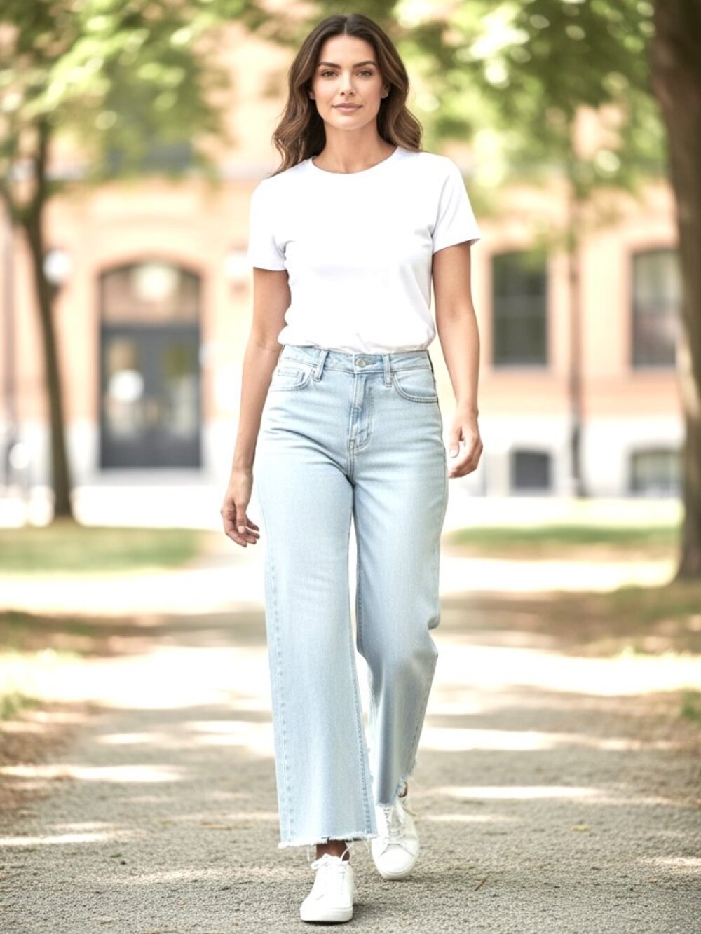 SO Highest Rise Baggy Dad Jean Raw Fringed Hem‎ Jrs 3/26W Light Blue #281A